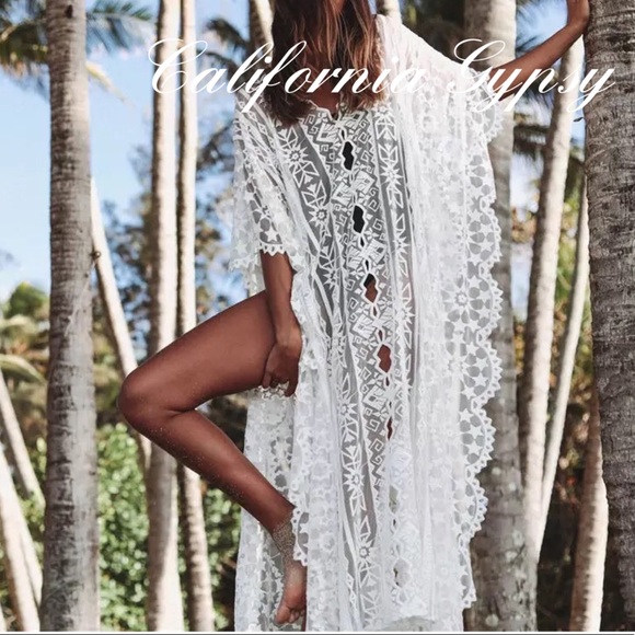 UNBRANDED Other - Kaftan Vintage Lace Bohemian Gypsy Coverup